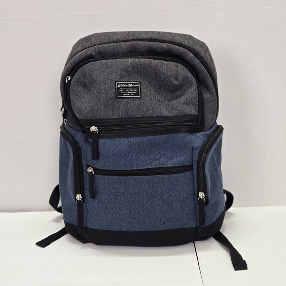 Eddie Bauer Grey/Blue Meridian Diaper Backpack *No Removable Changing Pad* - Picture 1 of 10